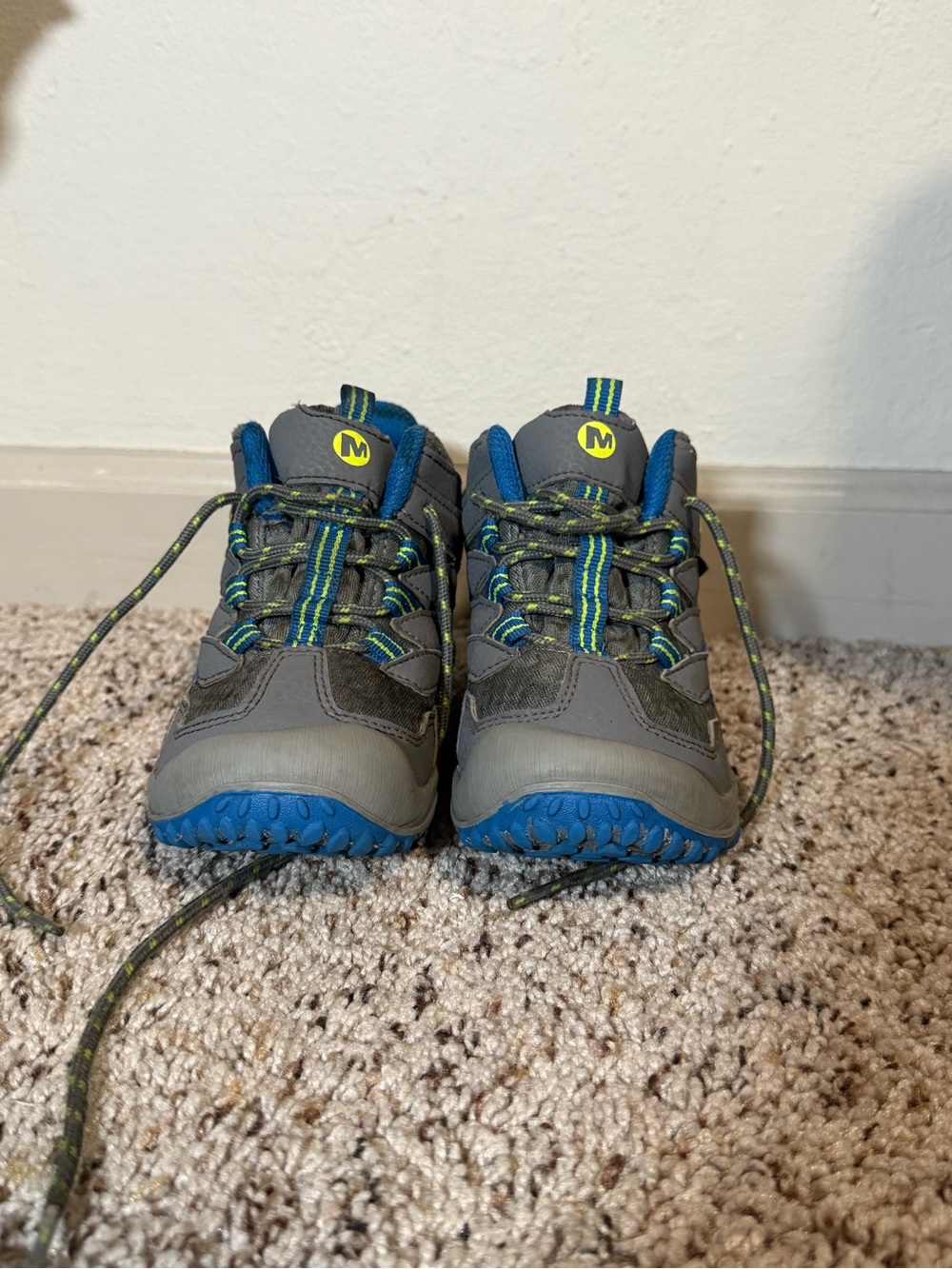 Merrell Kids Gray and Blue Trail Sneakers